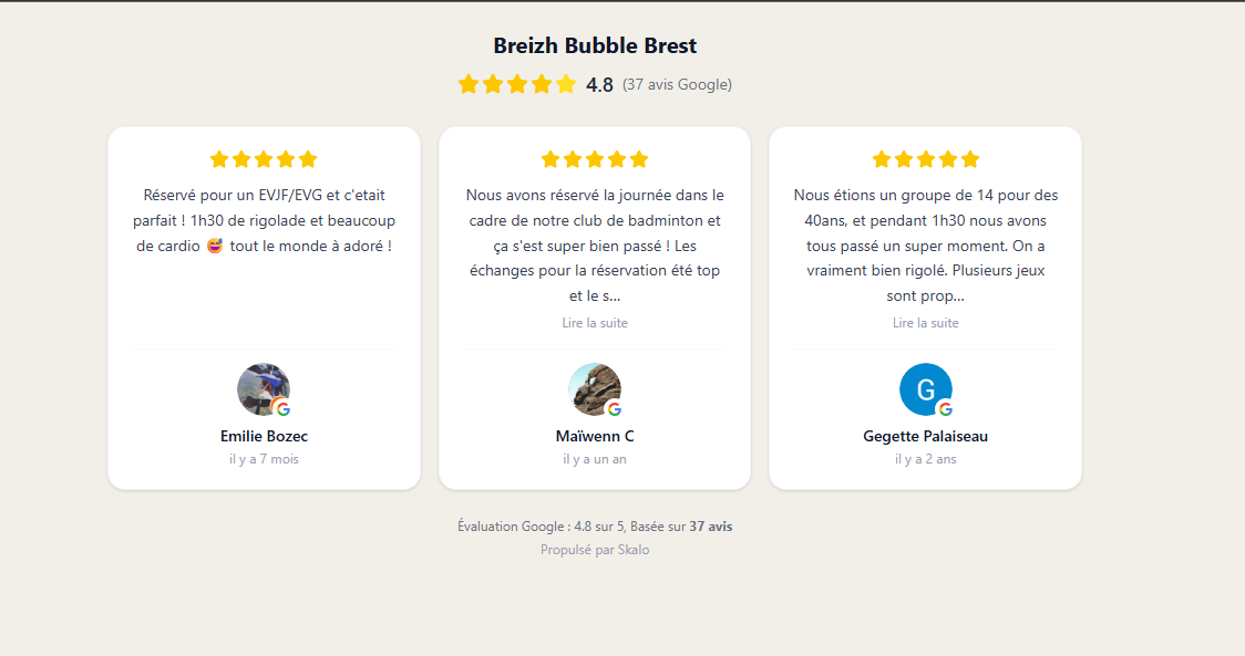 Avis Google - Skalo CRM