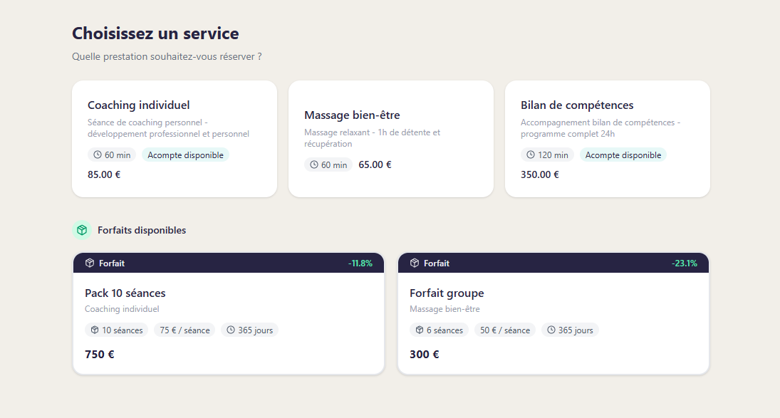 Forfaits - Skalo CRM