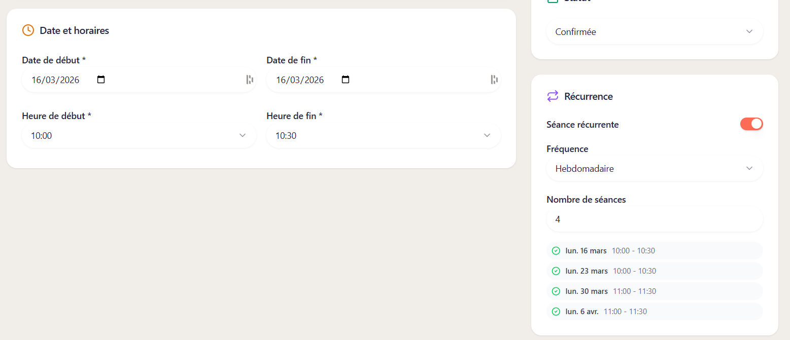 Récurrence - Skalo CRM